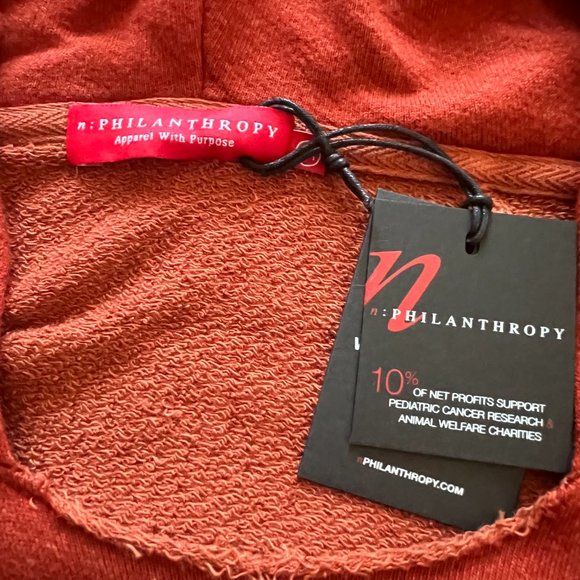 Philanthropy Rust Colored Hoodie - Picture 3 of 3